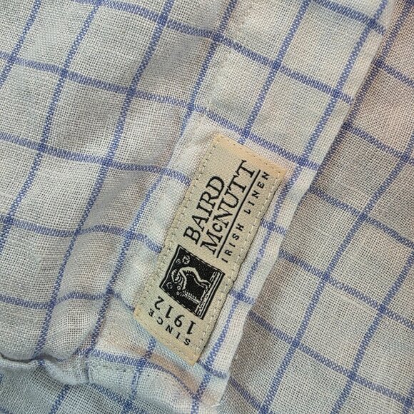 Brooks Bothers x Baird McNutt Regent Original Polo Shirt Button Front Linen sz L - Picture 5 of 9